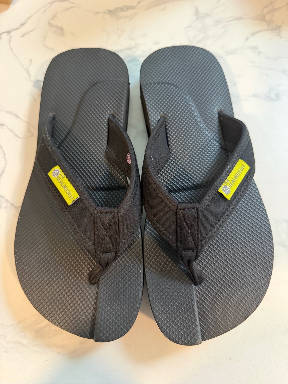 The Healing Sole Unisex Original Flip Flop Thong Black Size W 8.5 - M 7 Summer